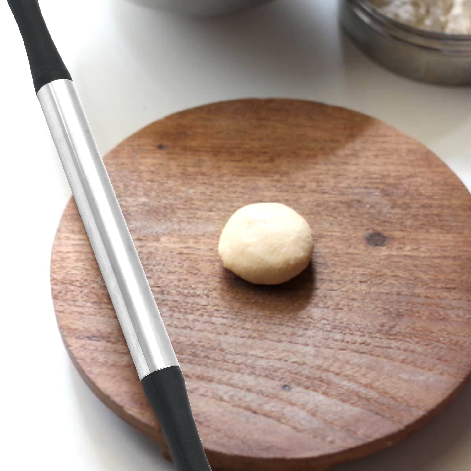Kitchen Plastic Belan / Rolling Pin (Black) - Springkart 
