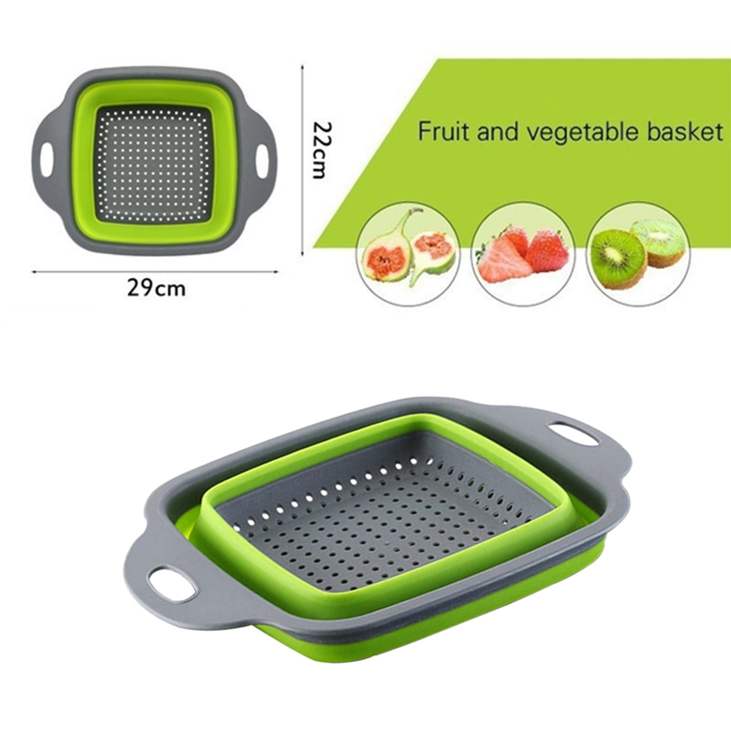 Silicone Square Plastic Folding Collapsible Durable Kitchen Sink Dish Rack - Springkart 