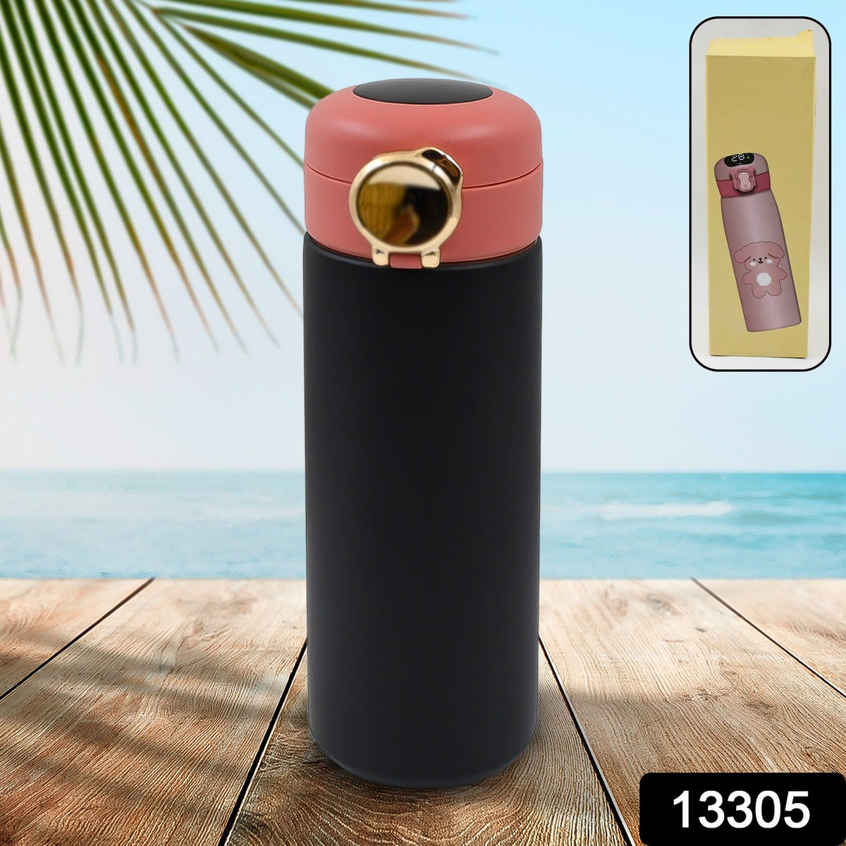 Smart Vacuum Insulated Water Bottle with LED Temperature Display (450 ML Approx) - Springkart 