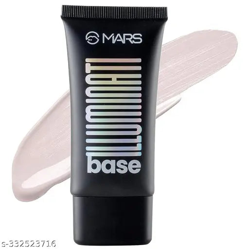 MARS Illuminati Base Dewy Primer with Highlighter | Glowy Dewy Primer for Face Makeup | Natural Finish (45ml) (PINK)