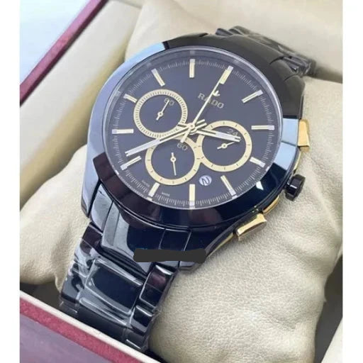 Rado Hyperchrome Black Golden First Copy Replica Watch