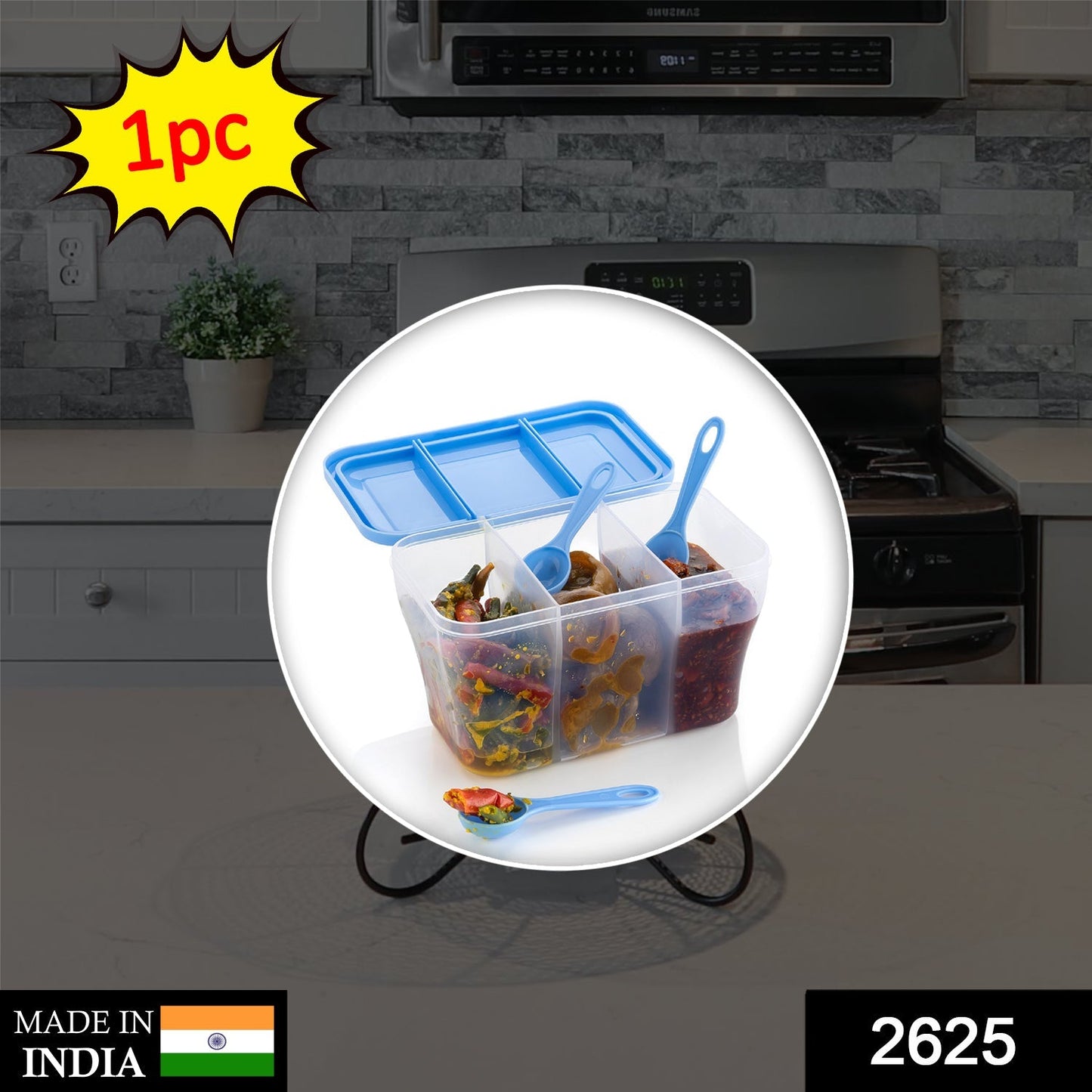 Plastic Square Storage Organiser Container (750ML Capacity) - Springkart 