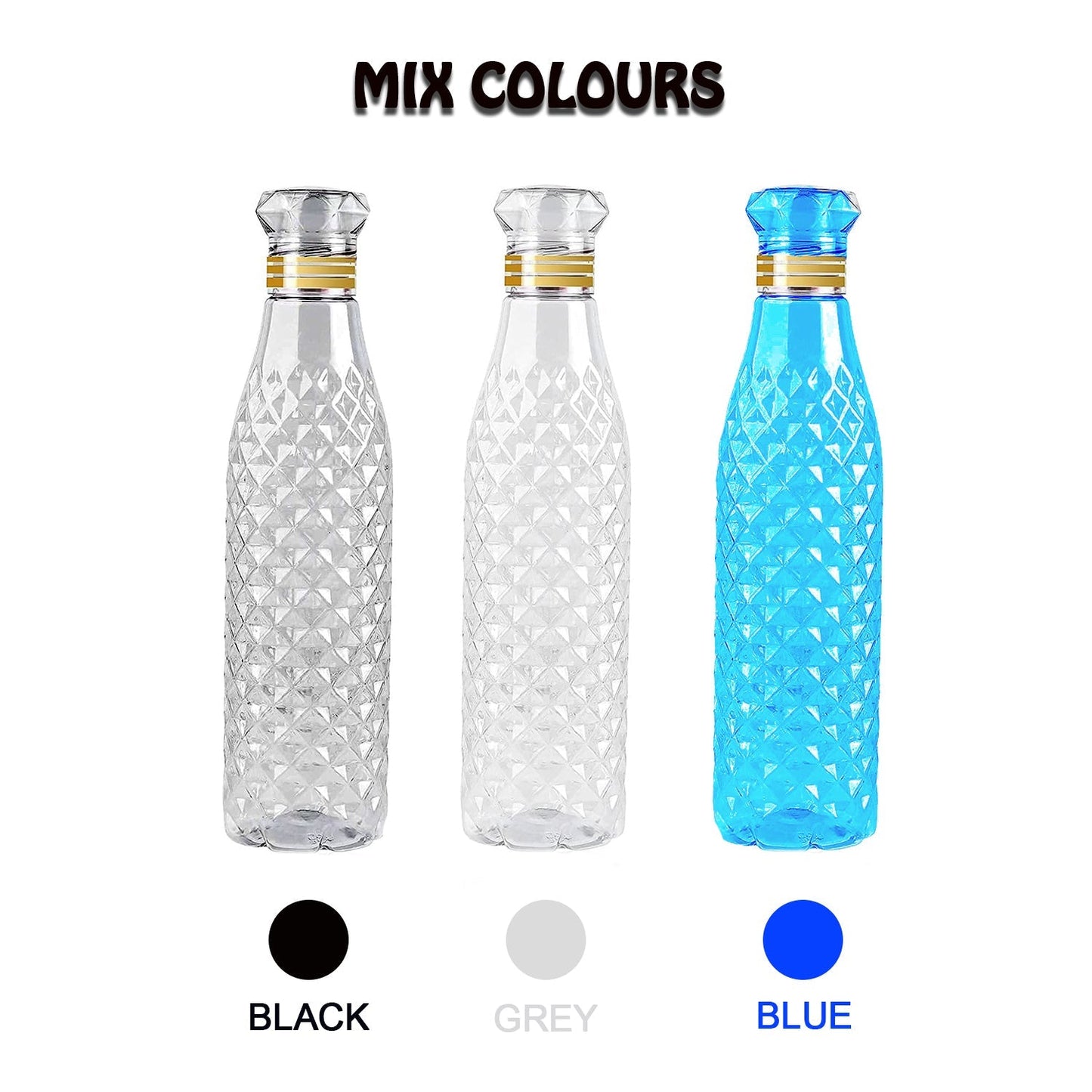 Dimond Cut Water Bottle used by kids, children’s and even adults for storing and drinking water throughout travelling to different-different places and all. - Springkart 