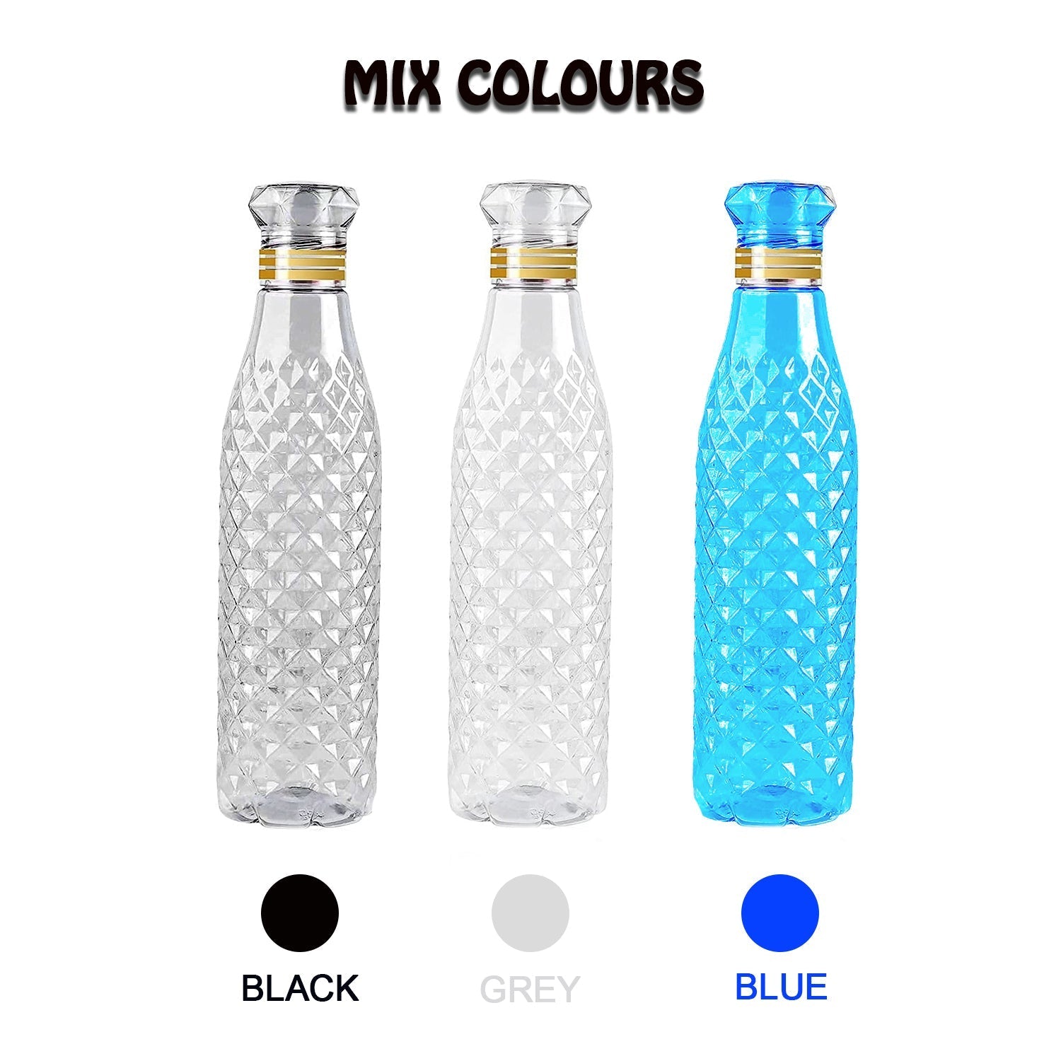 Dimond Cut Water Bottle used by kids, children’s and even adults for storing and drinking water throughout travelling to different-different places and all. - Springkart 