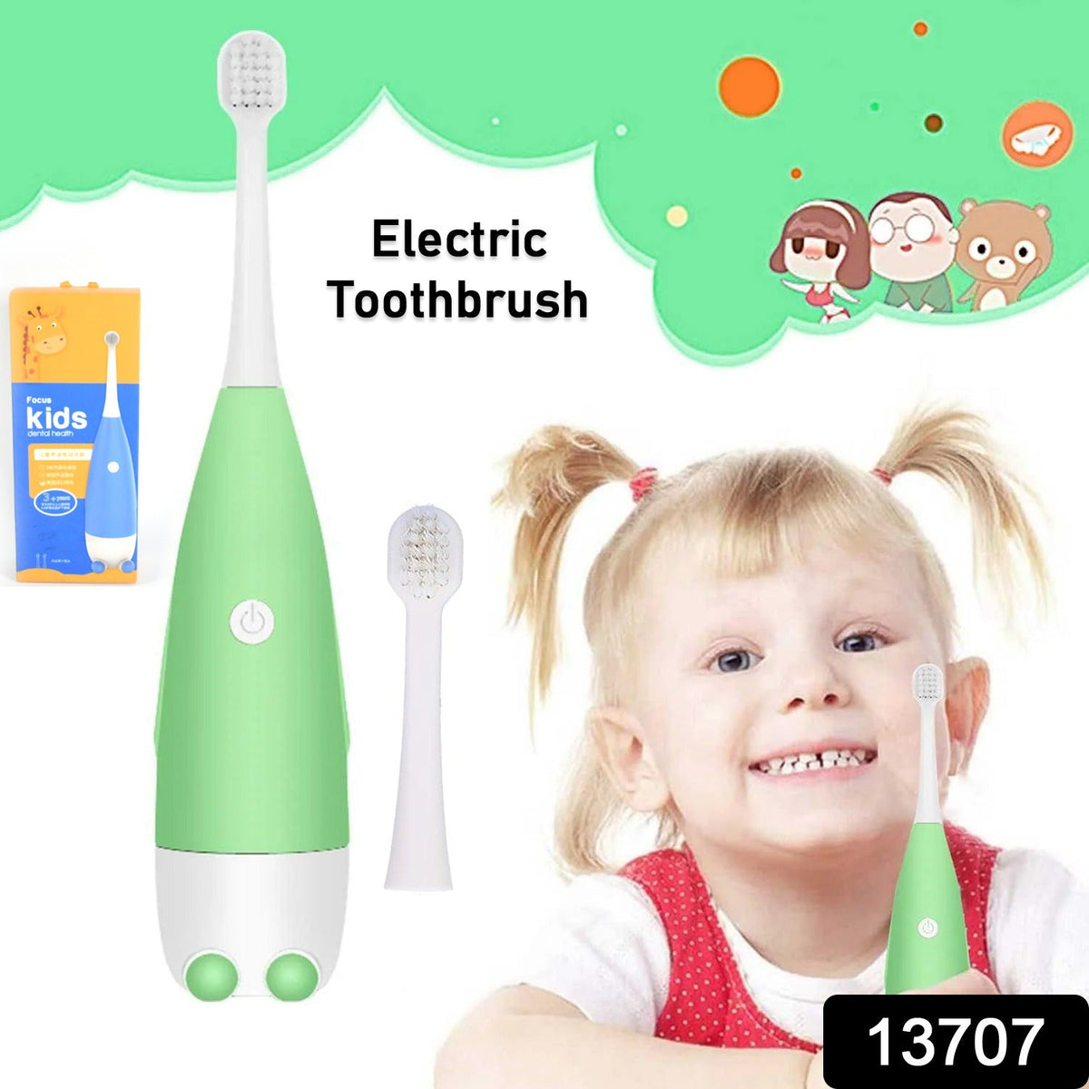 Adult Waterproof Electric Toothbrush (1 Pc / Battery Operated / Mix Colour) - Springkart 