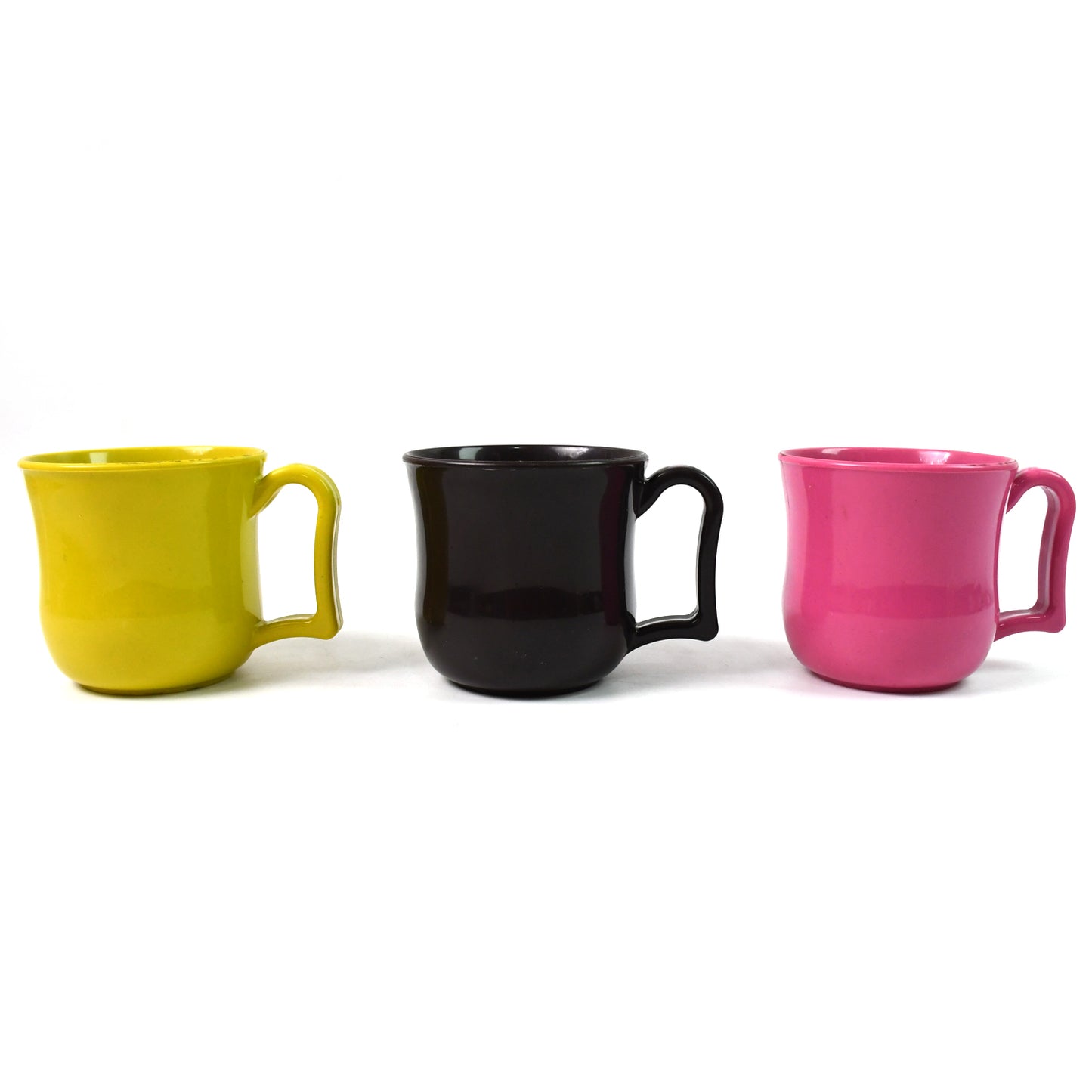 Premium Plastic Coffee Tea Cups Mug With Handle (1 Pc Loose Mix Color) - Springkart 