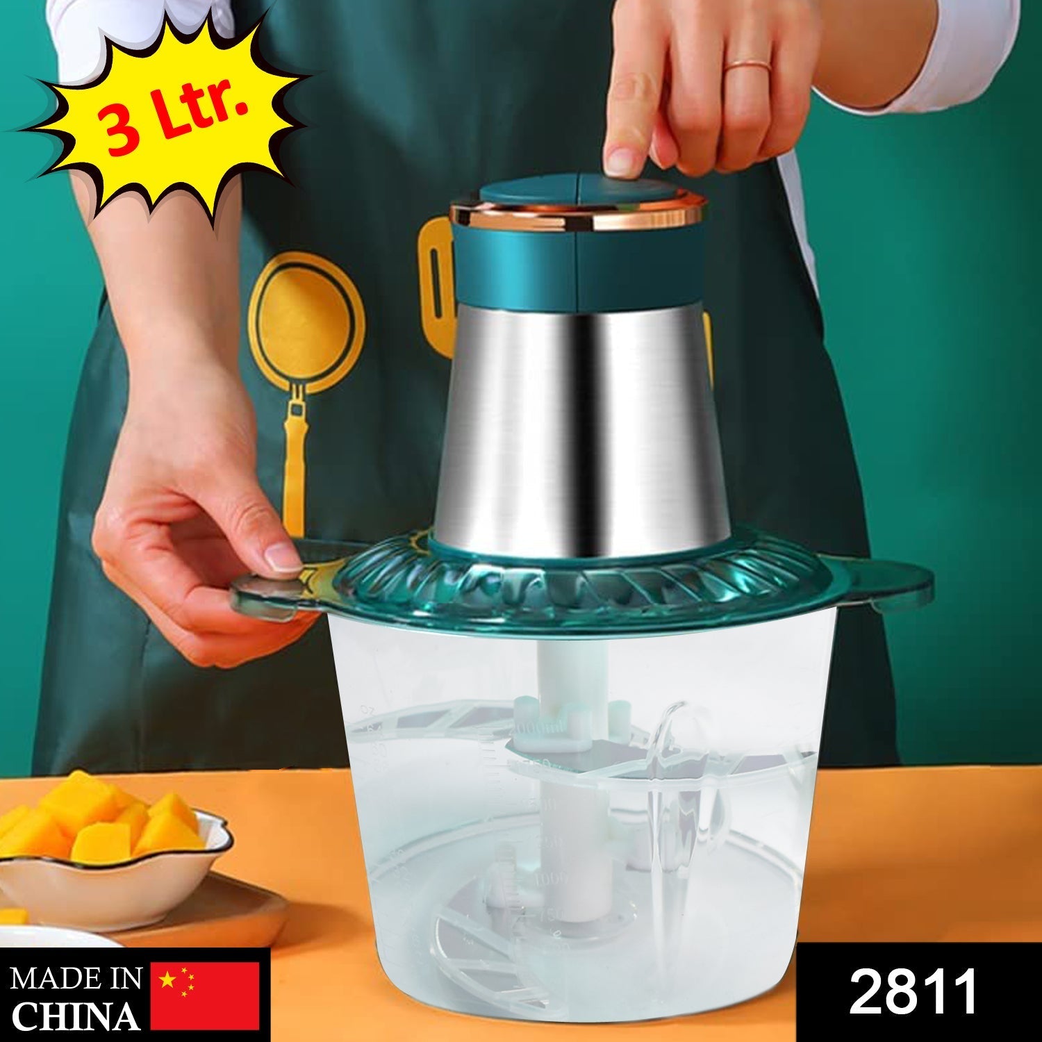Stainless Steel Electric Meat Grinders with Bowl for Food Chopping Meat & Vegetable. - Springkart 