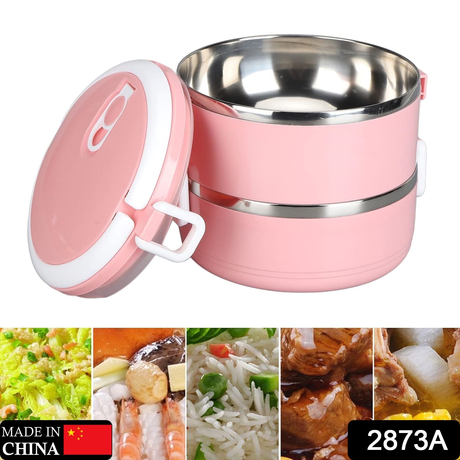 Doraemon 2layer Lunch Box Steel High Quality 2 Layer Tiffin Box For Home , Office & School Use - Springkart 