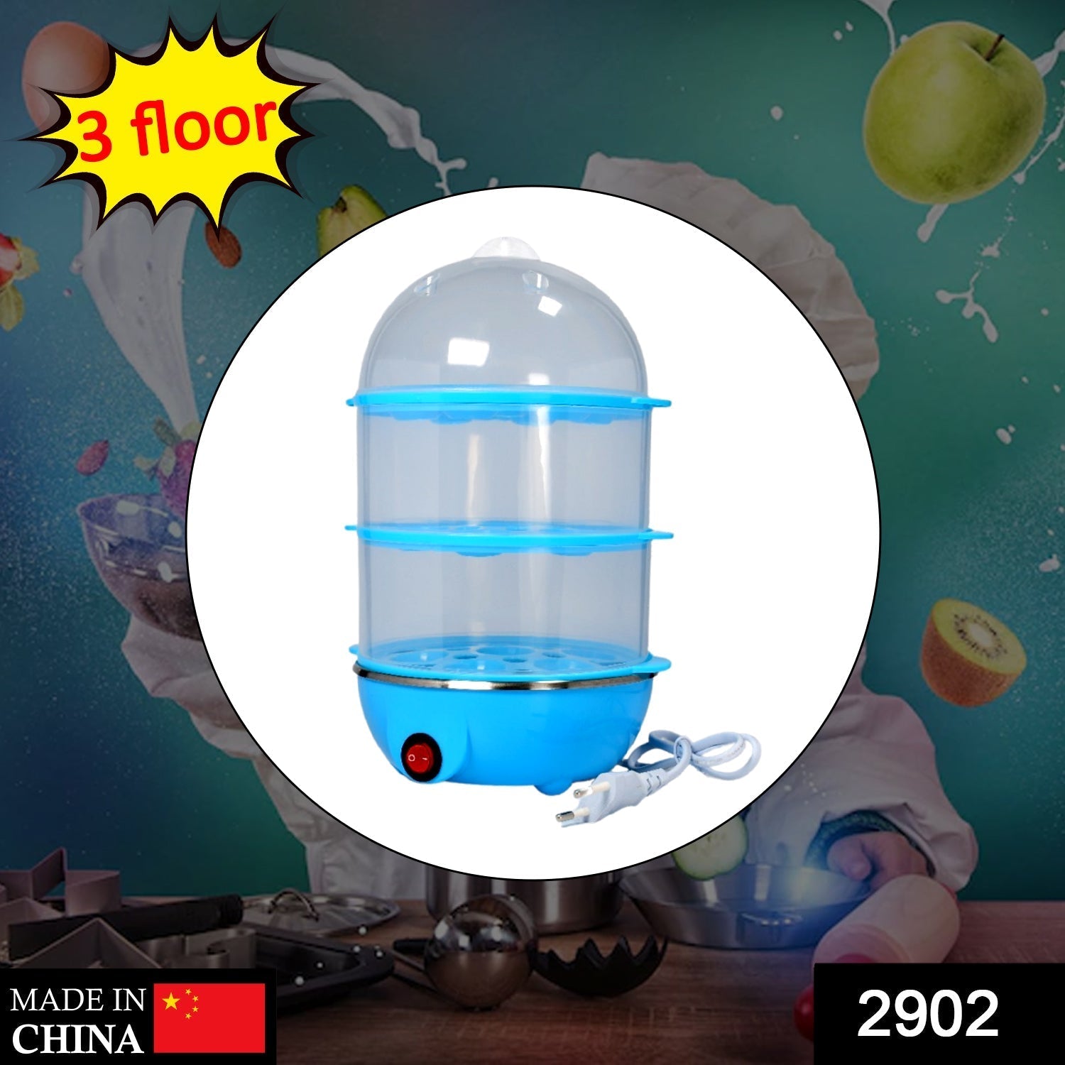 Egg Boiler / Poacher / Cooker / Electric Steamer (3 Layer) - Springkart 