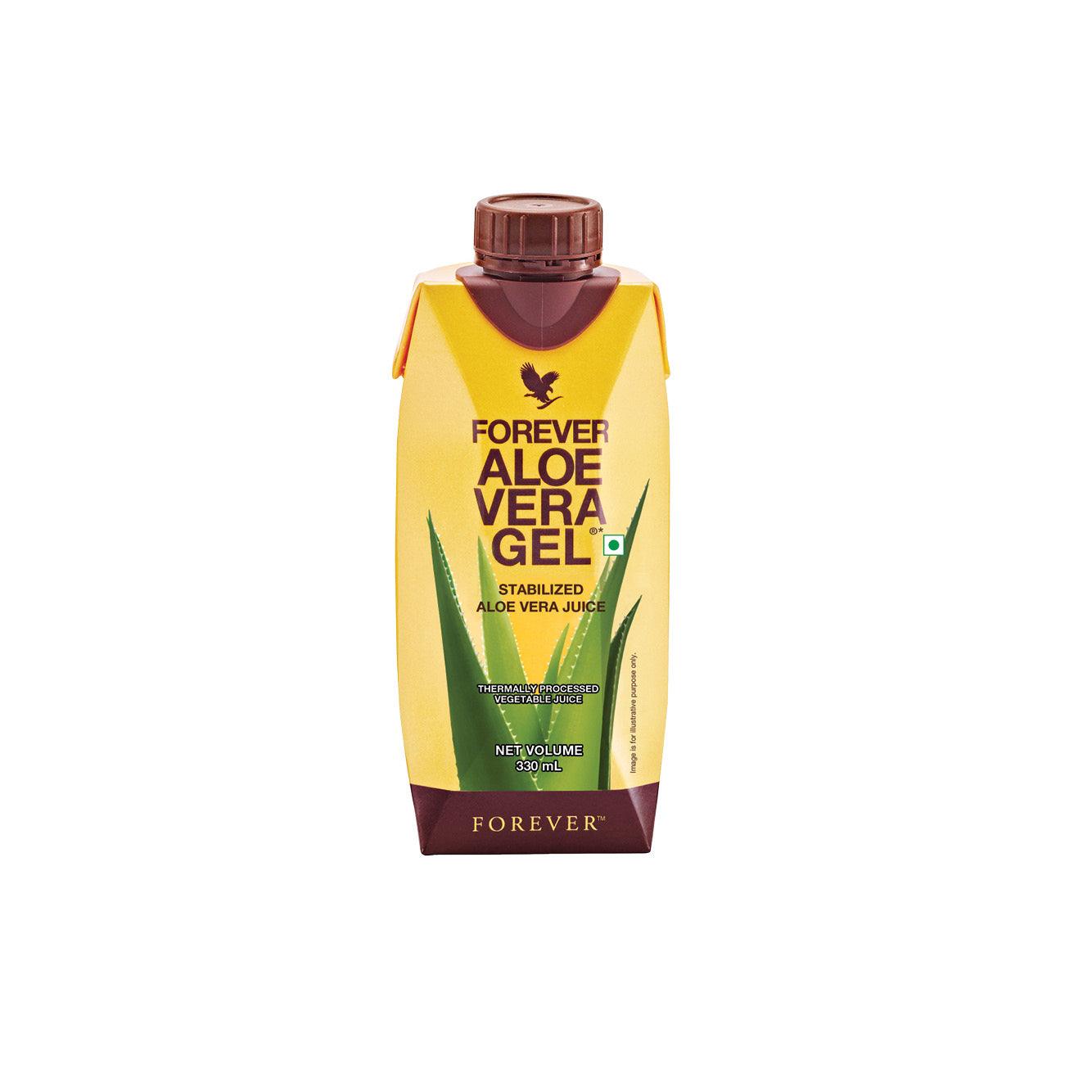 FOREVER living aloe vera gel TETRA pack of 2 ( 1 liter  each)combo