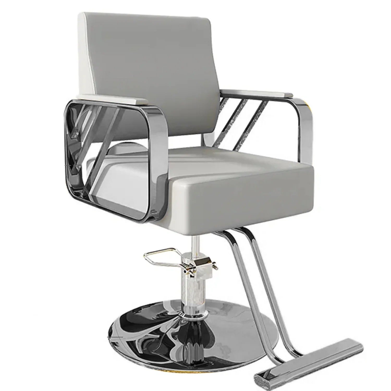 9362 Salon Chair Hydraulic Chair For Business Or Home Simplicity Barber Chair Salon Beauty Spa Shampoo Hair Professional Hydraulic Styling Chair (Silver 1 Unit ) - Springkart 