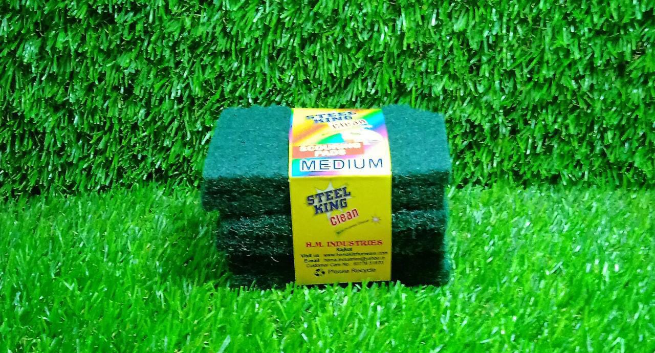 Scrub Sponge Cleaning Pads Aqua Green (Pack Of 6) - Springkart 