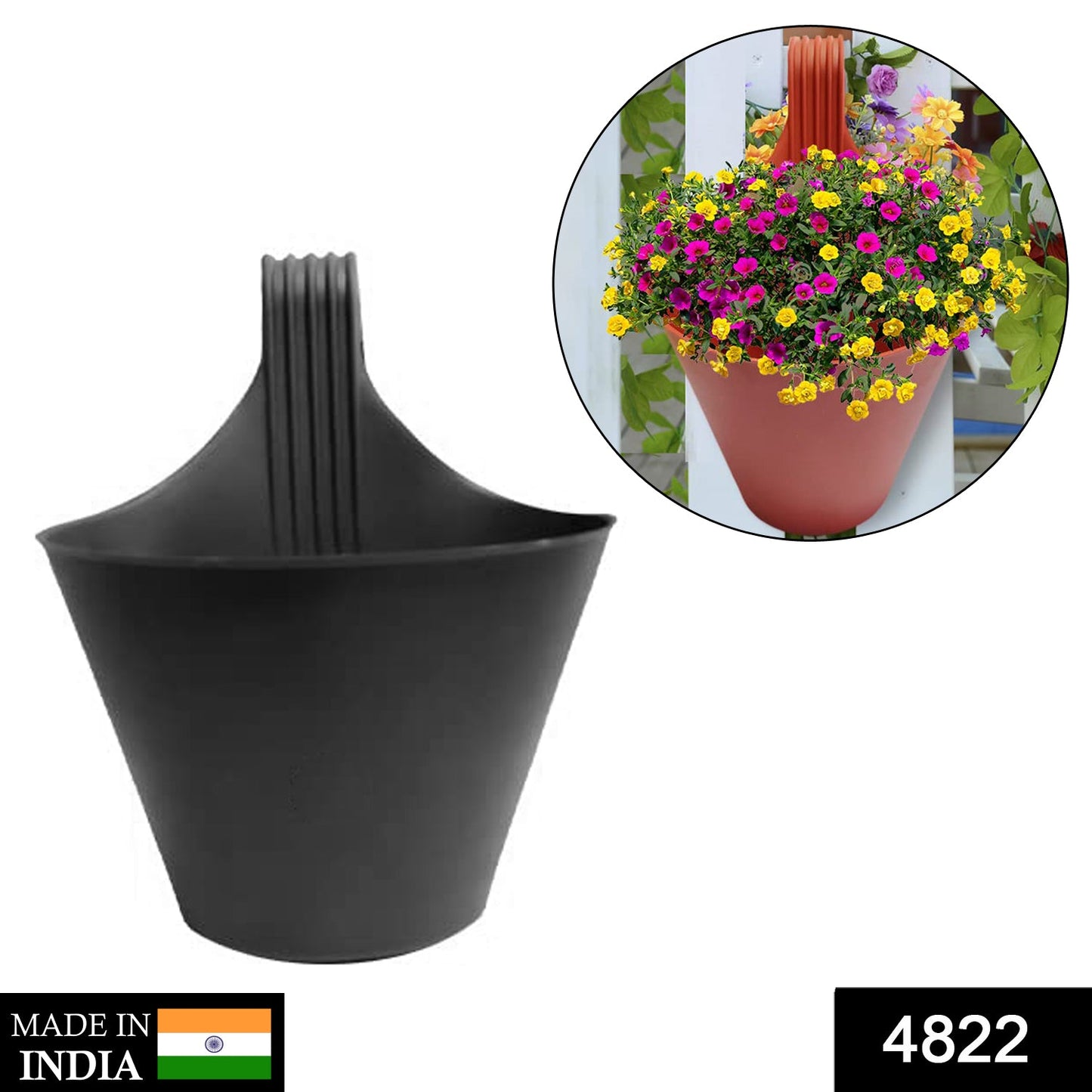 4822 Hanging Planter Pot Used For Storing And Holding Plants And Flowers In It And This Is Widely Used In In All Kinds Of Gardening And Household Places Etc. - Springkart 