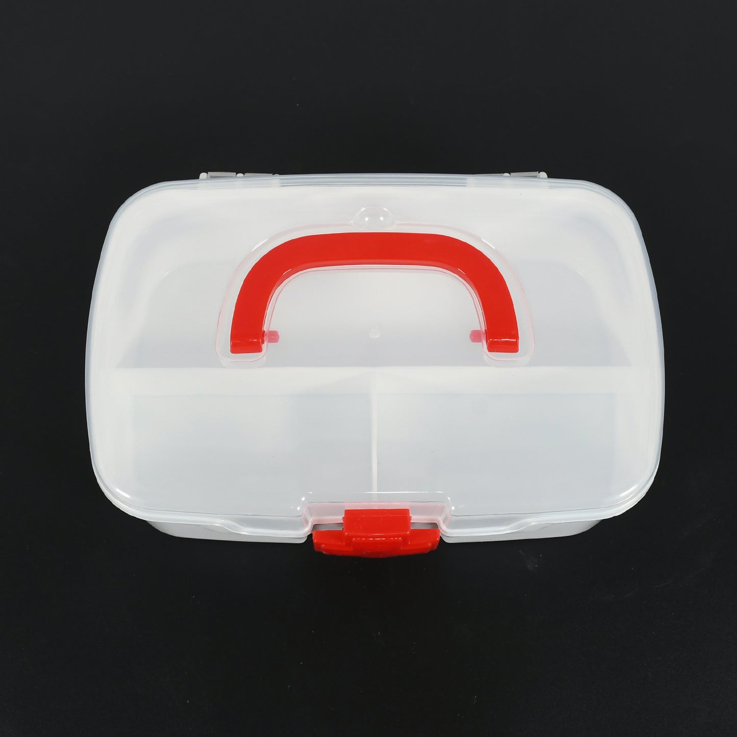 12734 Medical Box 1 Piece Indoor Outdoor Medical Utility Medicine Storage Box Detachable Tray Medical Box Multi Purpose Regular Medicine First Aid Box With Handle Transparent Lid - Springkart 