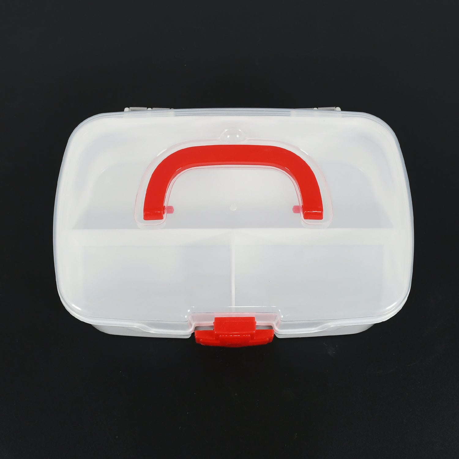 12734 Medical Box 1 Piece Indoor Outdoor Medical Utility Medicine Storage Box Detachable Tray Medical Box Multi Purpose Regular Medicine First Aid Box With Handle Transparent Lid - Springkart 