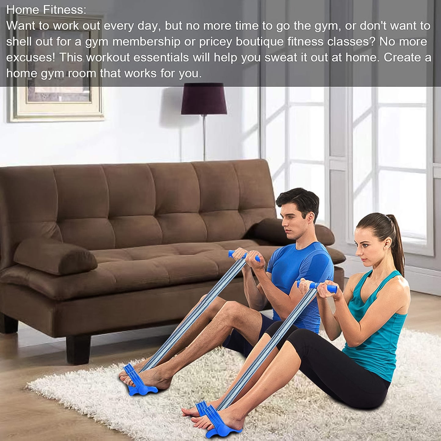 Spring Tension Pull Rope Resistance Band Exercise Strap Single Spring (1 Pc) - Springkart 