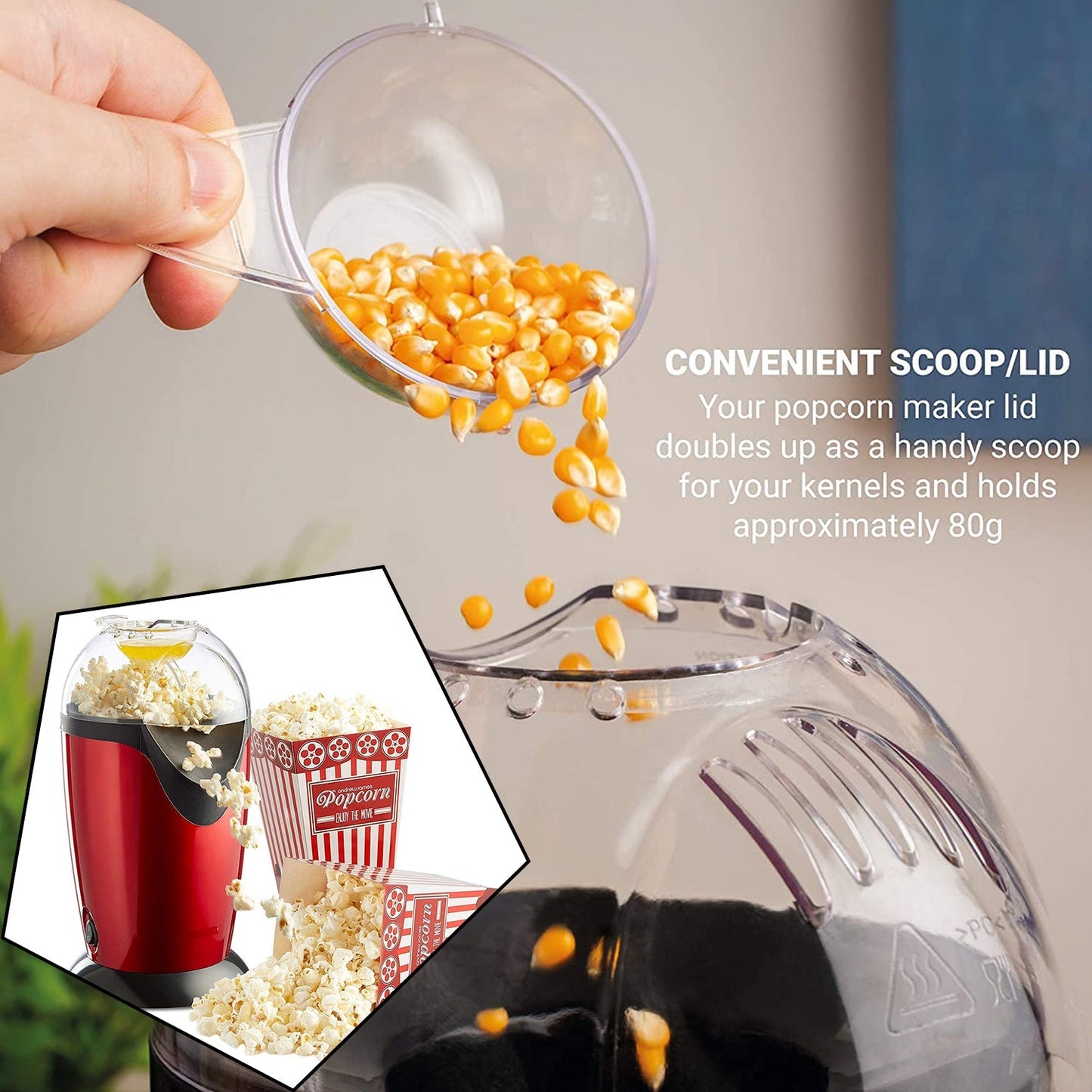 Hot Air Popcorn, Popper Electric Machine Snack Maker - Springkart 