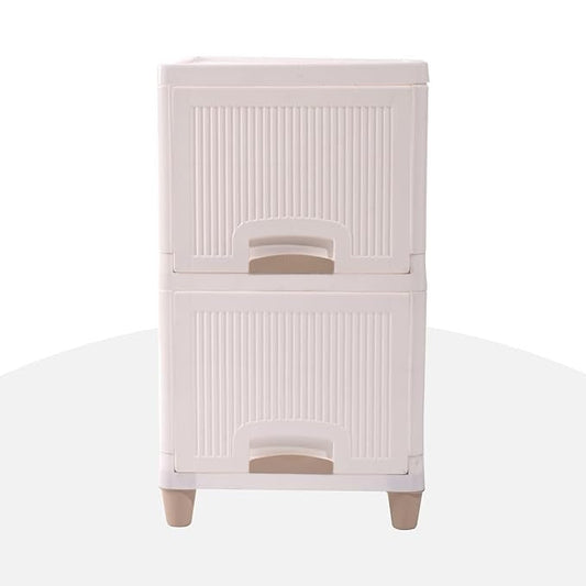 2-Layer Multipurpose Plastic Storage Drawer Organizer for Home, Office & Kids Room