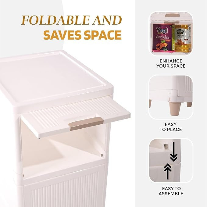 2-Layer Multipurpose Plastic Storage Drawer Organizer for Home, Office & Kids Room