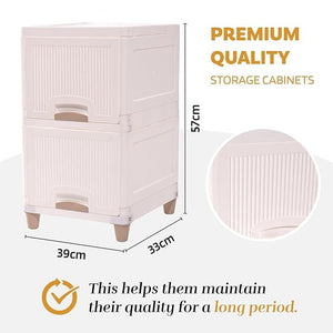 2-Layer Multipurpose Plastic Storage Drawer Organizer for Home, Office & Kids Room