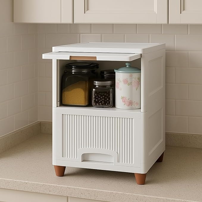2-Layer Multipurpose Plastic Storage Drawer Organizer for Home, Office & Kids Room