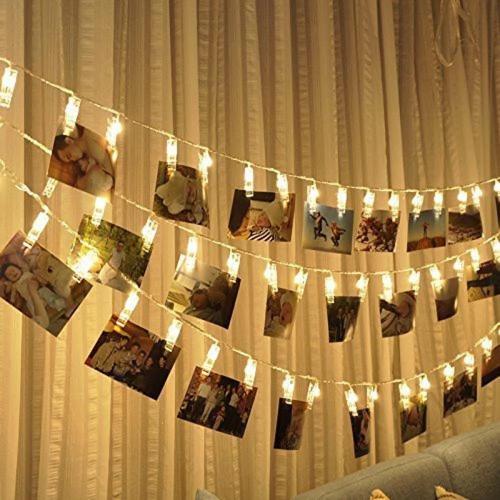 Fairy Warm White Clip Lights for Photos (10 Pcs Clip) - Springkart 
