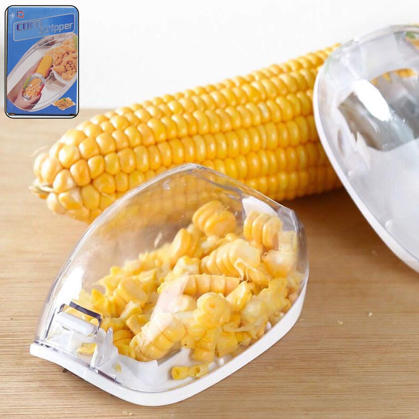 Magic Plastic With Steel Blades Corn Remover Kernel Stripper (1 Pc) - Springkart 