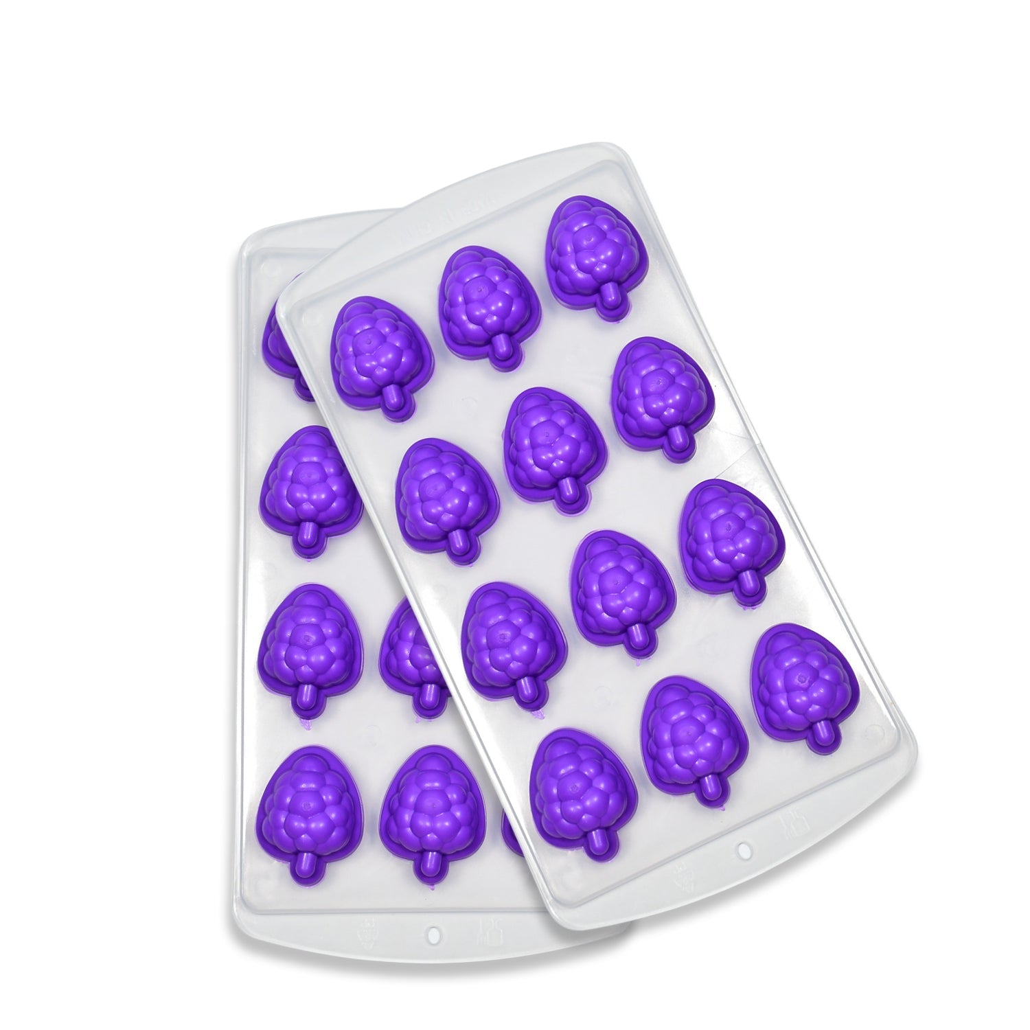 Mix design Ice Trays with Lid for Freezer with Easy to Release Flexible Silicone shape ice cavity. - Springkart 