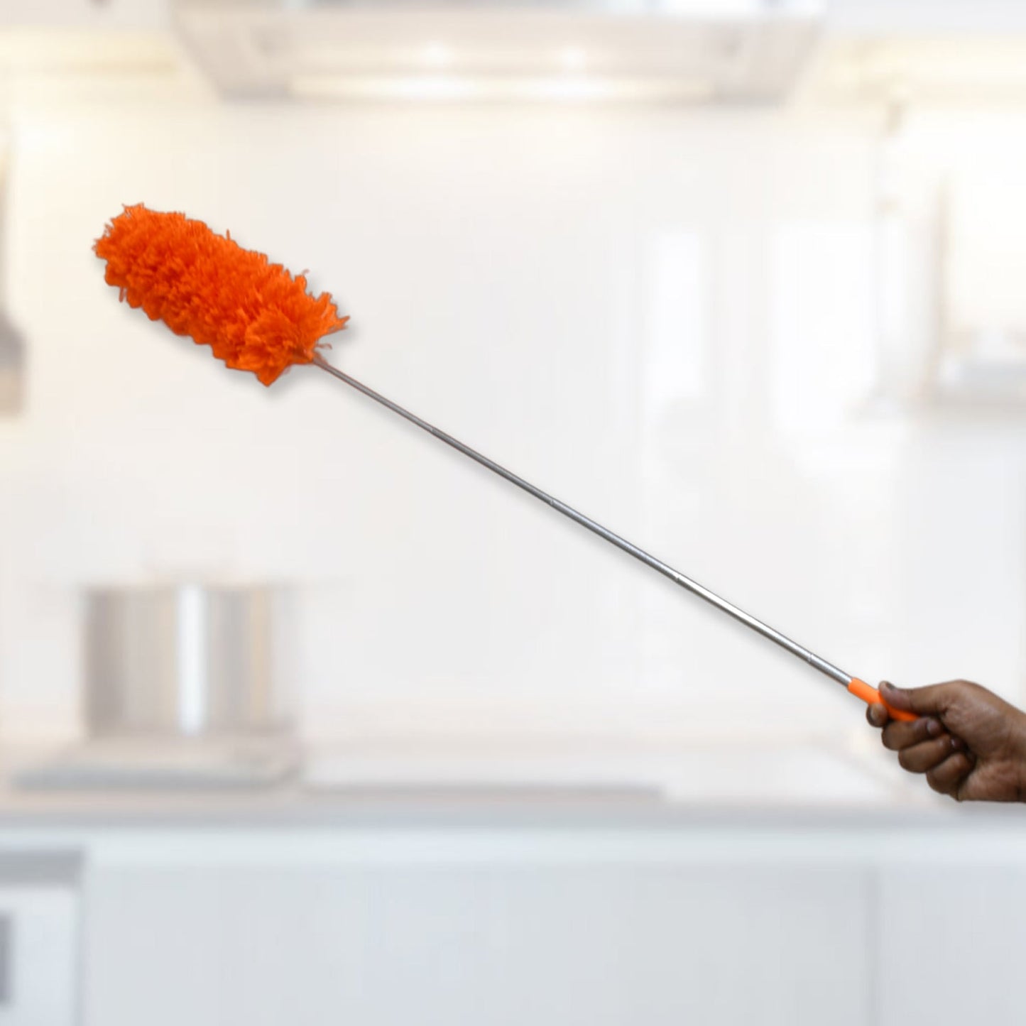 Adjustable Long Handle, Microfiber Duster for Cleaning, Microfiber Hand Duster Washable Microfiber Cleaning Tool Extendable Dusters for Cleaning Office, Car, Computer, Air Condition, Washable Duster - Springkart 