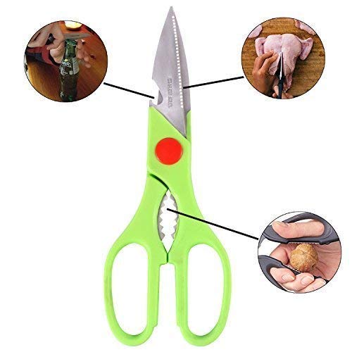 Multi-Function Kitchen Scissors for Veggies, Meat & Seafood with Bottle Opener - Springkart 