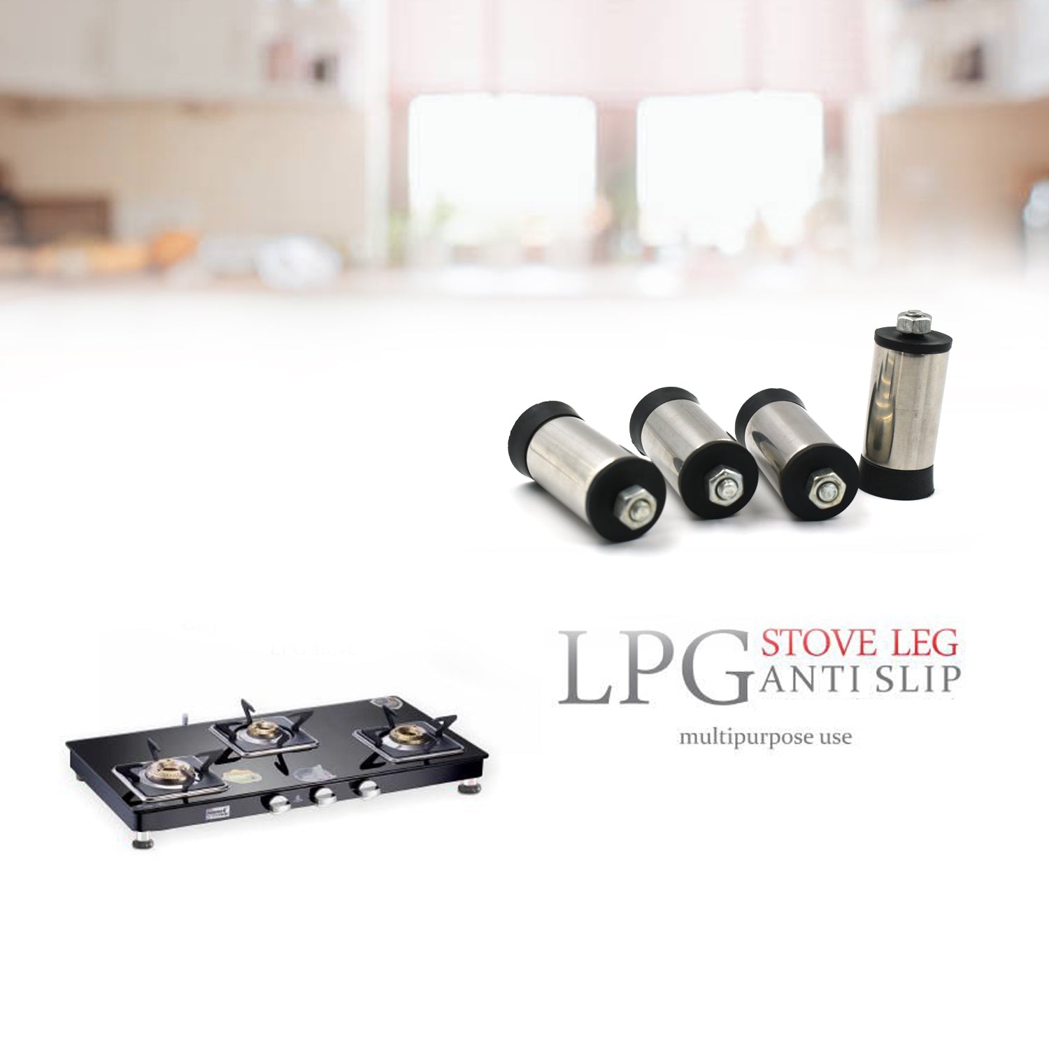Stainless Steel LPG Stove Legs 4pcs - Springkart 