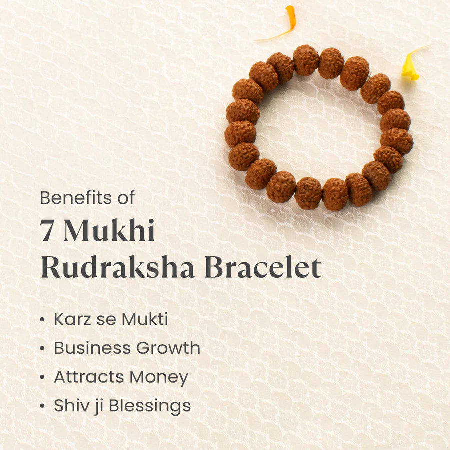 Divya Raksha Combo - Rudraksha karungali Mala with Free 7 Mukhi Rudraksha Bracelet