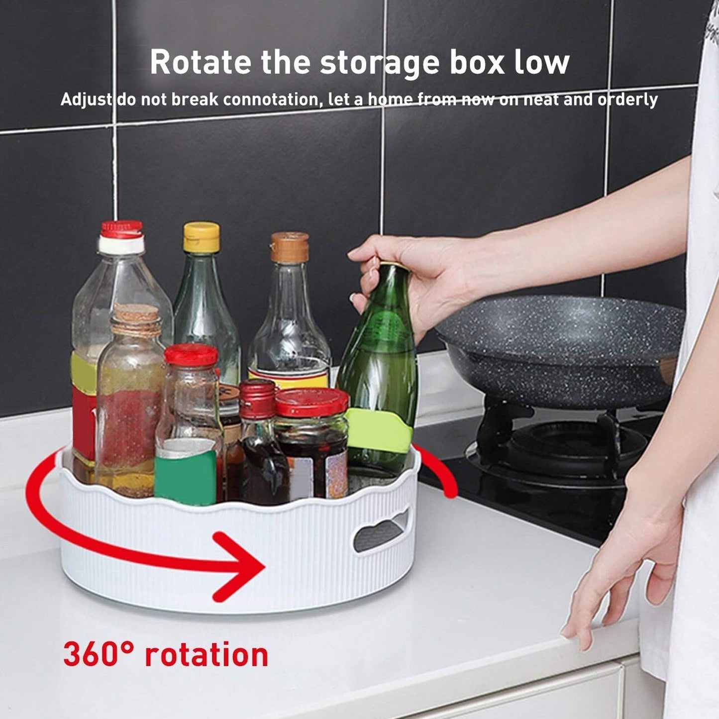 360° ROTATING ORGANIZER TRAY MULTI- FUNCTION ROTATING TRAY - Springkart 