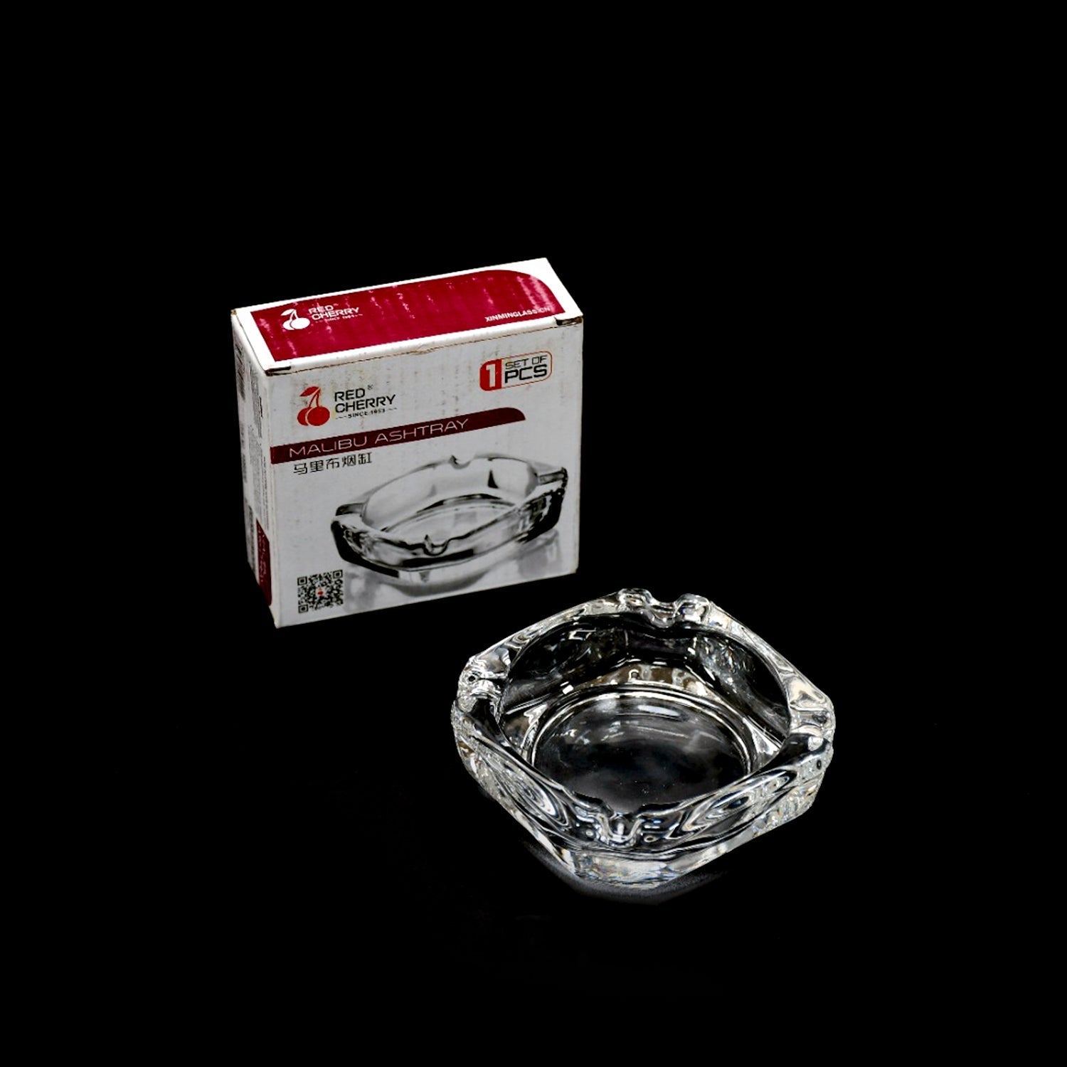 Glass Brunswick Crystal Quality Cigar Cigarette Ashtray Round Tabletop for Home Office Indoor Outdoor Home Decor - Springkart 