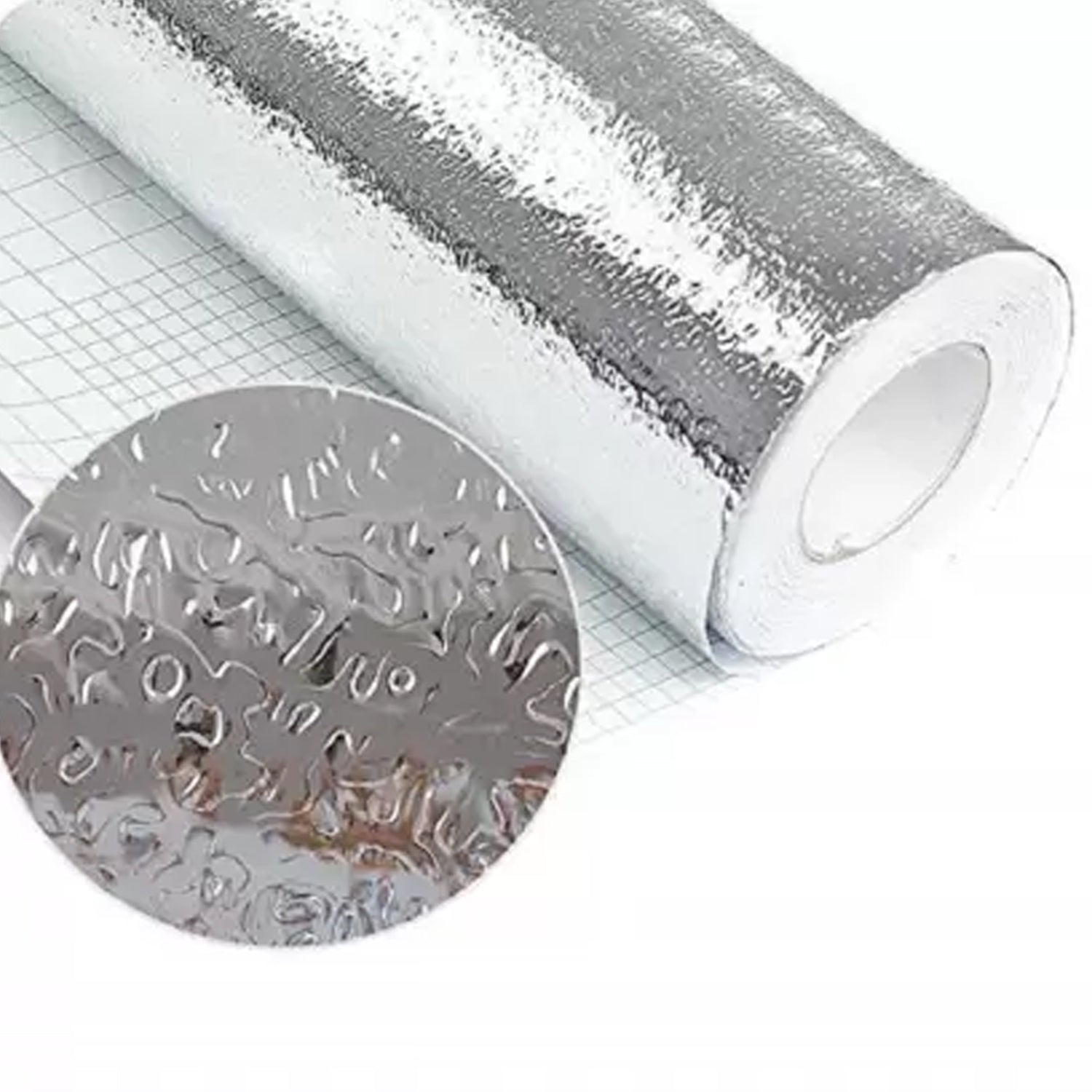 Aluminium foil for Kitchen and Aluminium Foil Paper Sticker Roll for Kitchen Wall, Drawers. (60cmx2Meter) - Springkart 