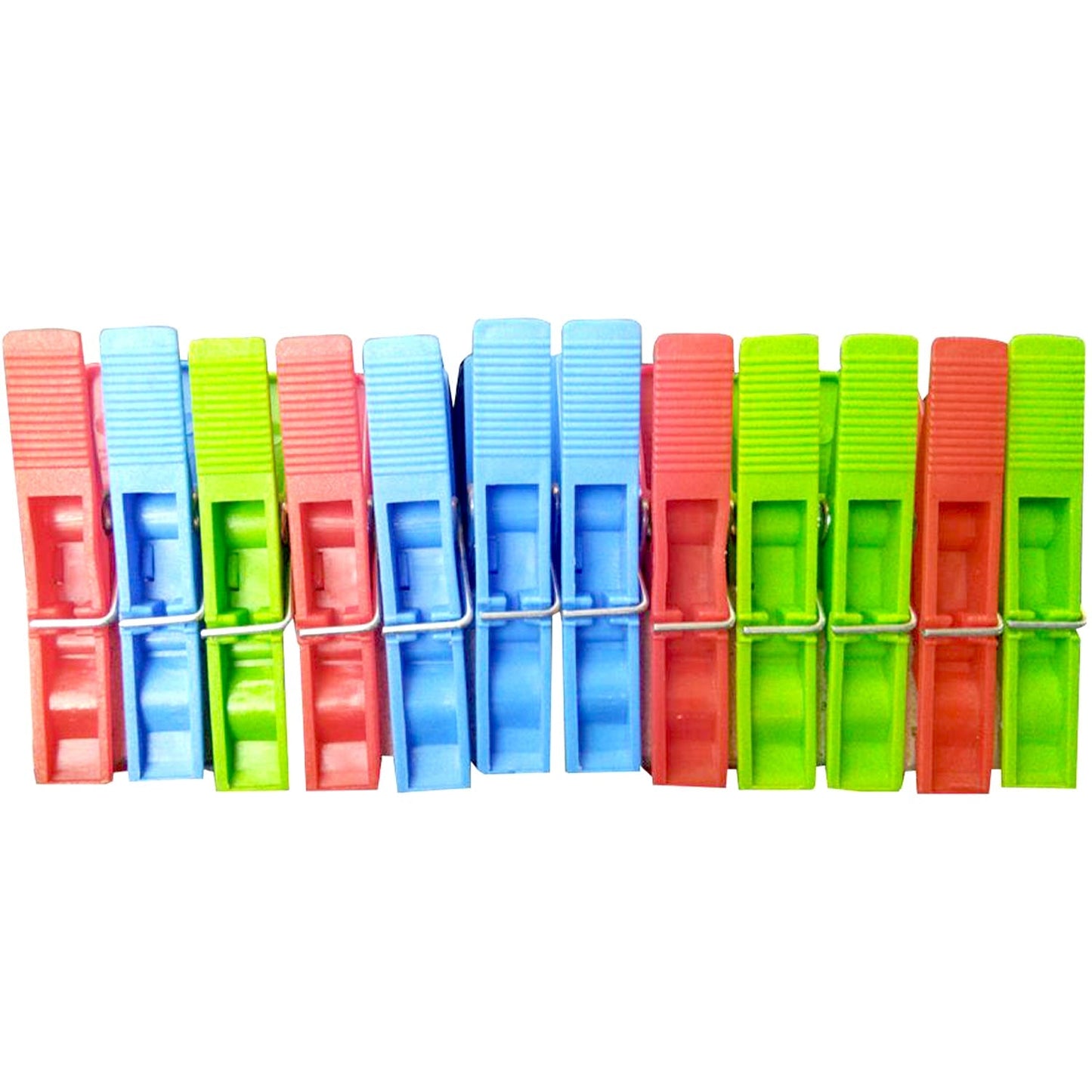 Multipurpose 12 Pcs Cloth Clips (Multicolour) - Springkart 