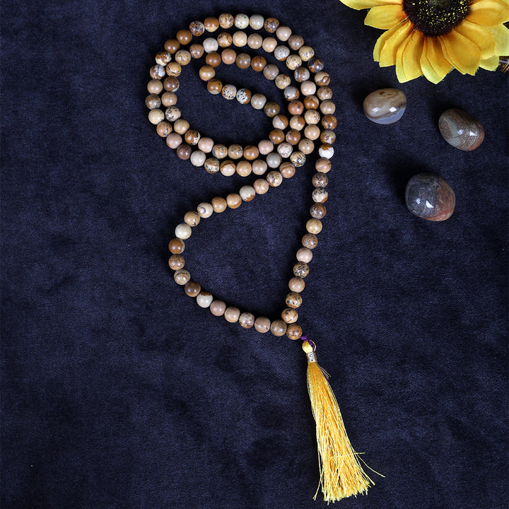Shop Jasper Hakik Mala in India-COSMIC Power Mala