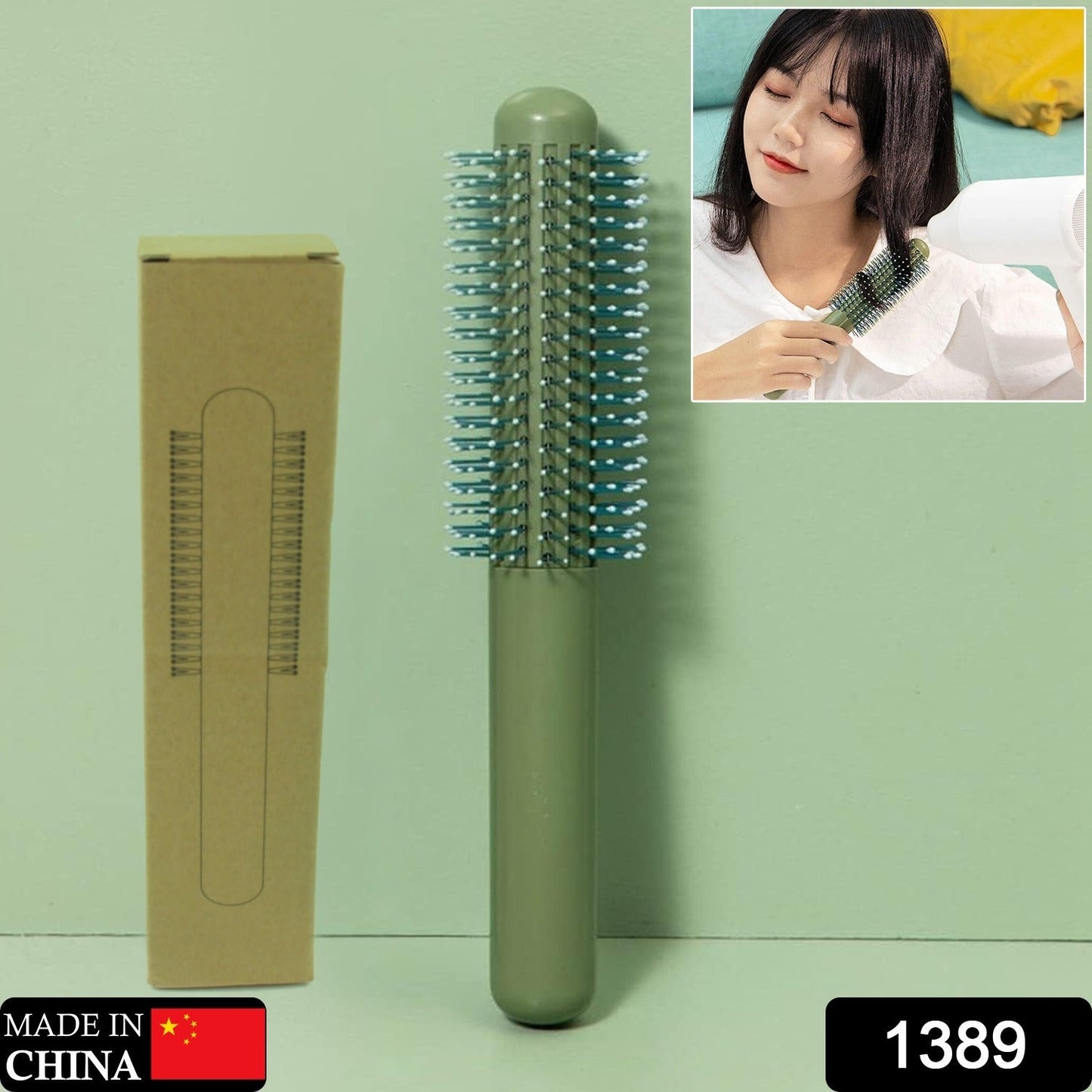 Massage Comb, Air Cushion Massage Hair Brush Ergonomic Matt Disappointment for Straight Curly Hair Cushion Curly Hair Comb for All Hair Types, Home Salon DIY Hairdressing Tool (1 Pc) - Springkart 