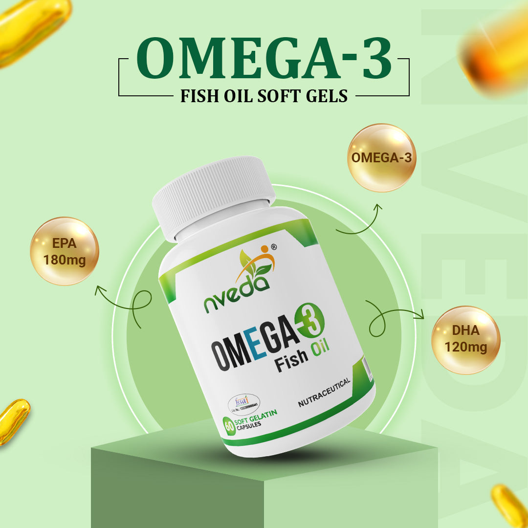 Nveda Omega-3 Fish Oil - 60 Soft Gels