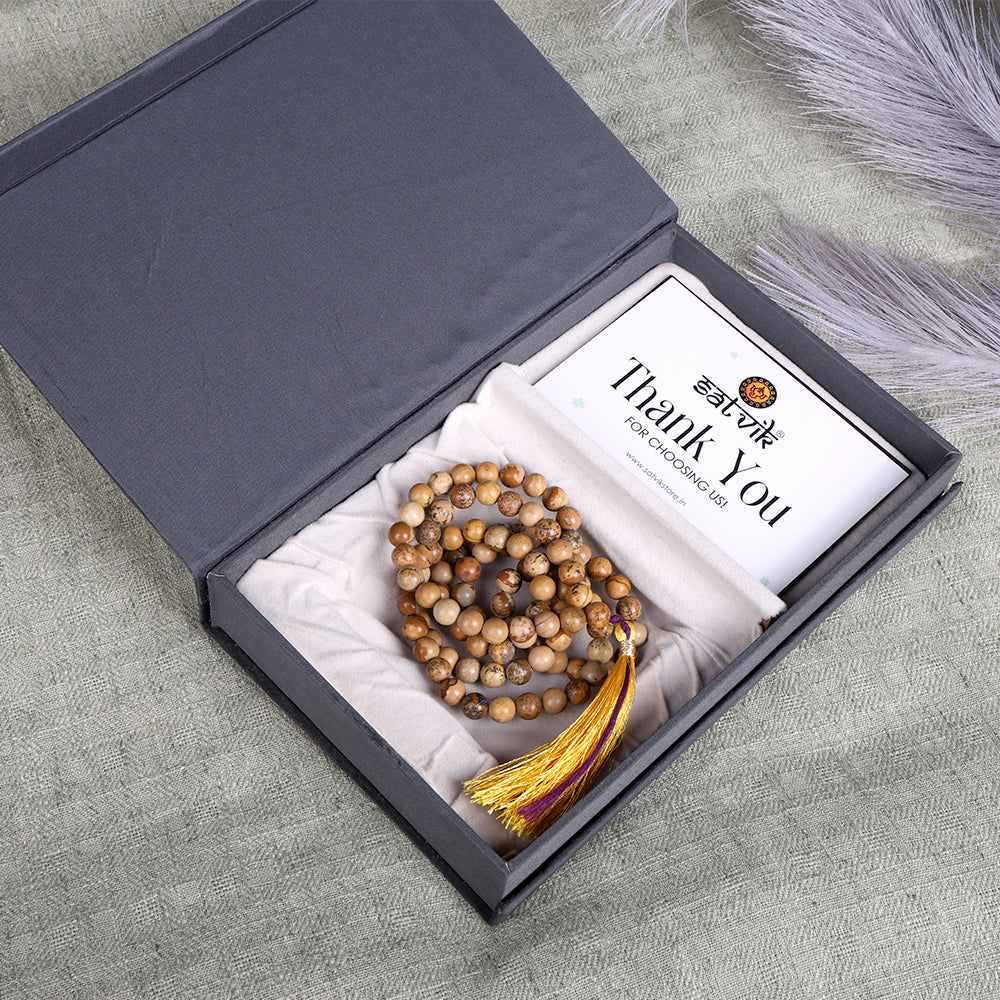 Shop Jasper Hakik Mala in India-COSMIC Power Mala