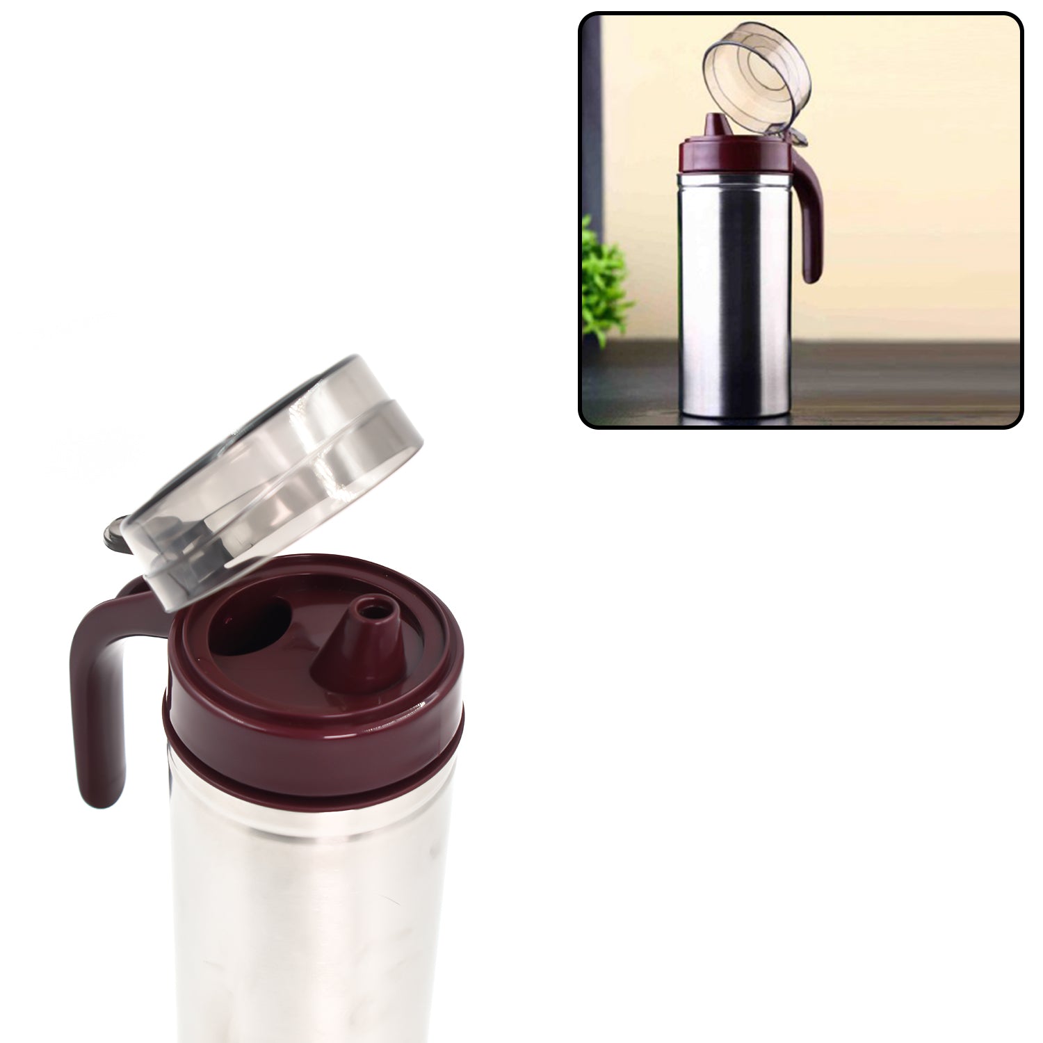 Oil Dispenser Stainless Steel with small nozzle 750ml - Springkart 