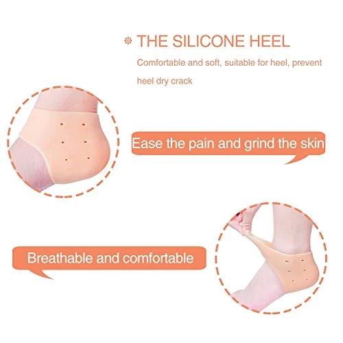 Moisturizing Skin Softening Silicone Gel for Dry Cracked Heel Repair (Multicolour) - Springkart 