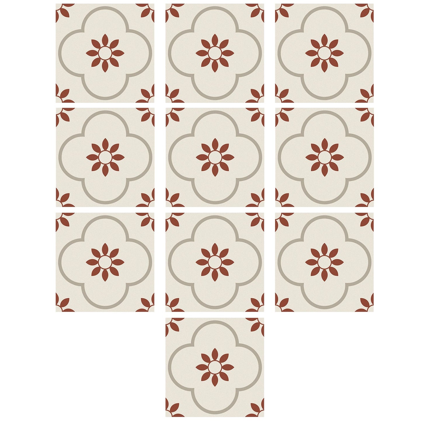 Peel and Stick Floor Tiles Kitchen / Bathroom Backsplash Sticker Detachable Waterproof DIY Tile Stickers for Wall Decoration Tiles Home Decoration (8x8 Inch / 10 Pcs Set) - Springkart 