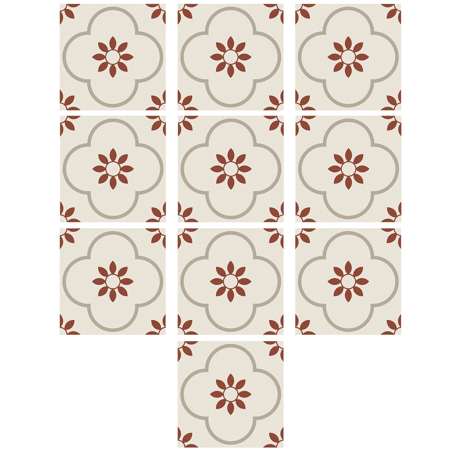 Peel and Stick Floor Tiles Kitchen / Bathroom Backsplash Sticker Detachable Waterproof DIY Tile Stickers for Wall Decoration Tiles Home Decoration (8x8 Inch / 10 Pcs Set) - Springkart 