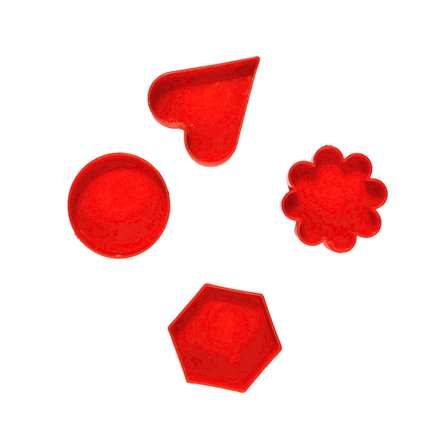 Cookie Cutter with Shape Heart Round Star and Flower (4 Pack) - Springkart 