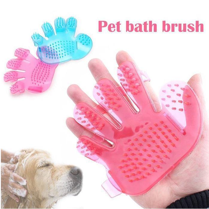 Rubber Pet Cleaning Massaging Grooming Glove Brush - Springkart 
