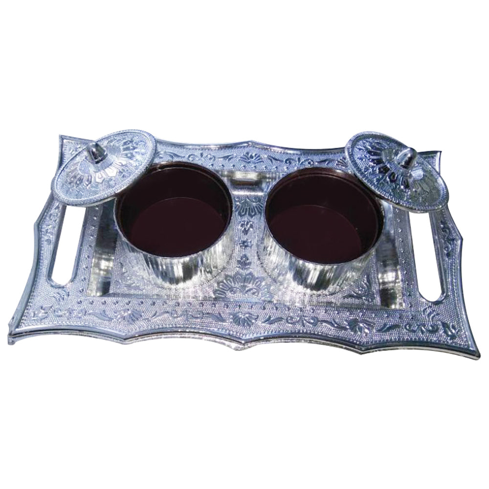 Multipurpose Decorative Multi Storage Mukhwas Dani / Serving Tray - Springkart 