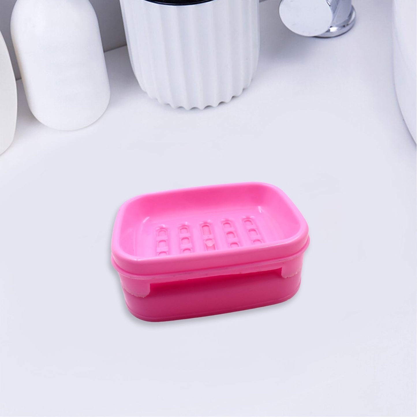 Covered Soap keeping Plastic Case for Bathroom use - Springkart 