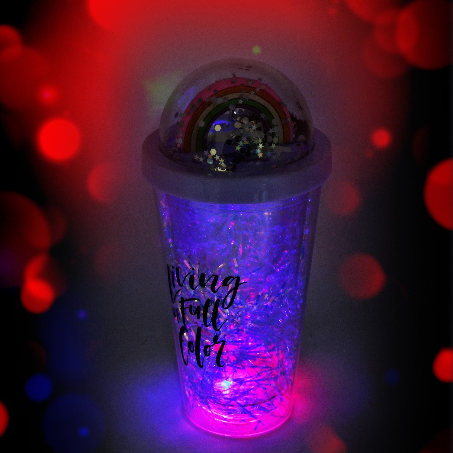 Sipper Bottle with Straw, LED Glow Light for Kids/Tumbler with Straw/Vacuum Flask/Sipper Plastic Tumbler/Sipper Bottle with Straw (Pack of 1) - Springkart 