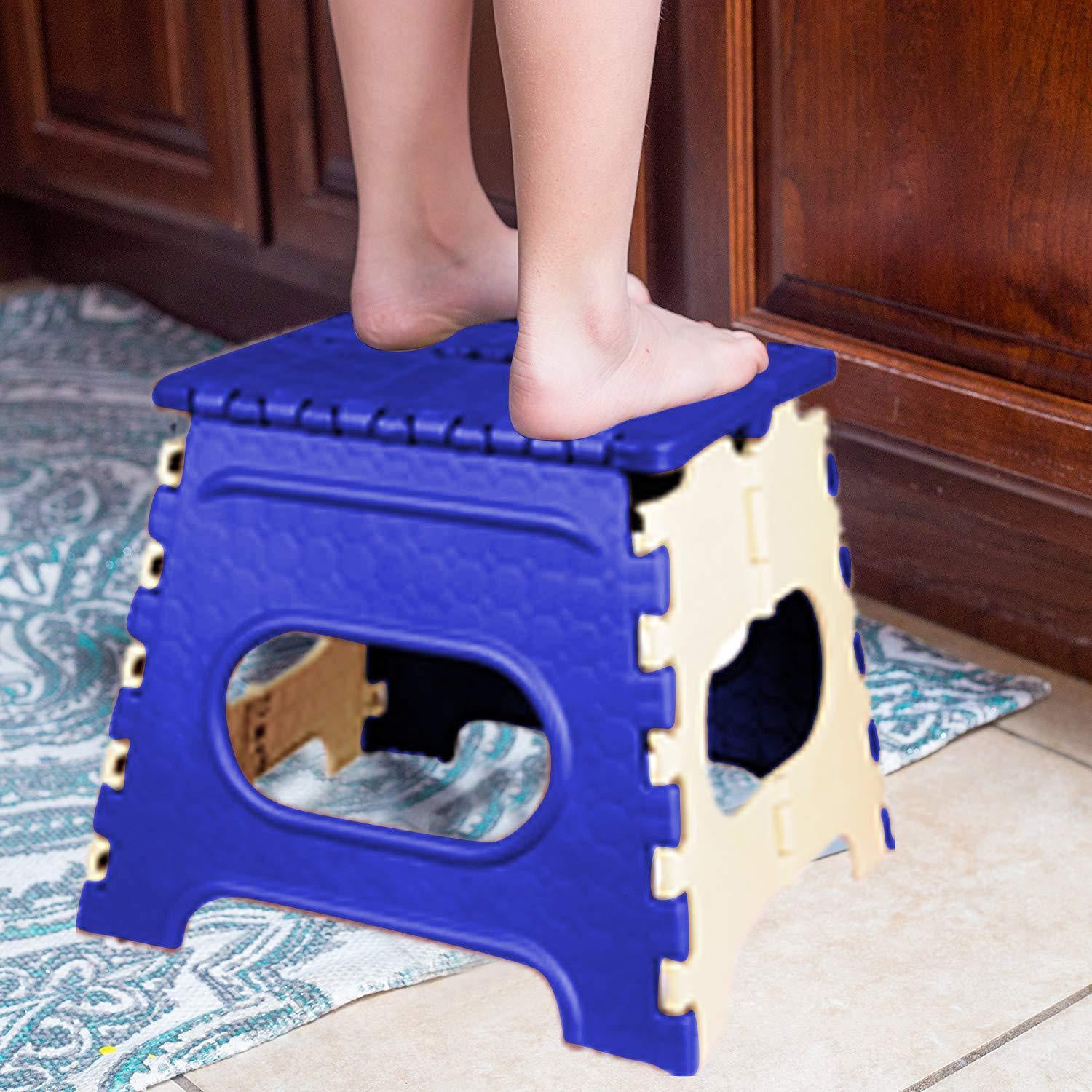 Folding Step Stool for Adults & Kids (1Pc, 12 Inch) - Springkart 